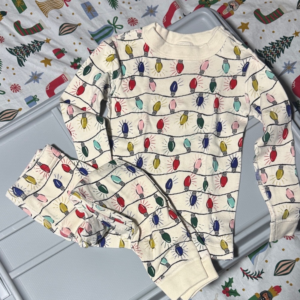 Hannah Andersson Pajamas with Colorful Christmas Lights